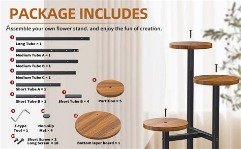 Support Pour Plantes Tag Re D Angle En Bois Niveaux Support Pot De