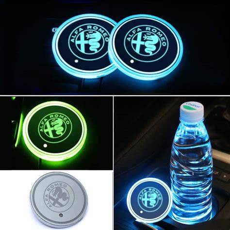 Alfa Romeo Porte Gobelet Voiture Led Lumi Res Carledlogo