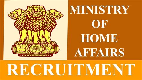 Ministry Of Home Affairs Recruitment 2023 Monthly Pay 92300 Check