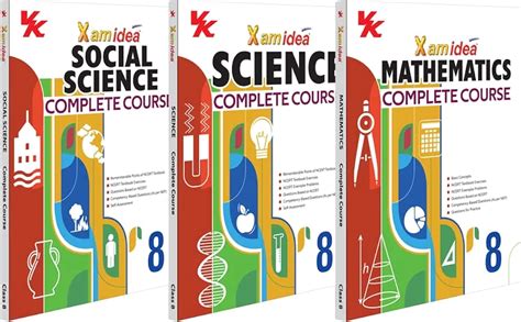 Xam Idea Science Social Science Mathematics Complete Course Book Set Of 3 Books Class 8