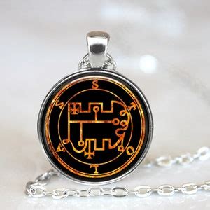 Stolas Satanic Occult Seal Sigil Necklace, Stolas Witchcraft Demon ...