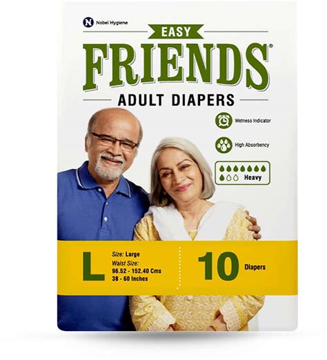 Buy Friends Premium Adult Diapers Pant Style 10 Count L Waist 30