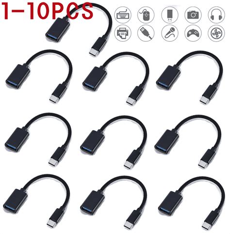 Lot Usb Type C 3 1 Male To Usb 3 0 Type A Female Otg Adapter Converter Cable New