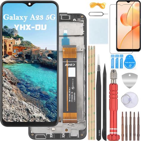 Yhx Ou Schwarz Rahmen Amoled Display F R Samsung Galaxy A G Sm