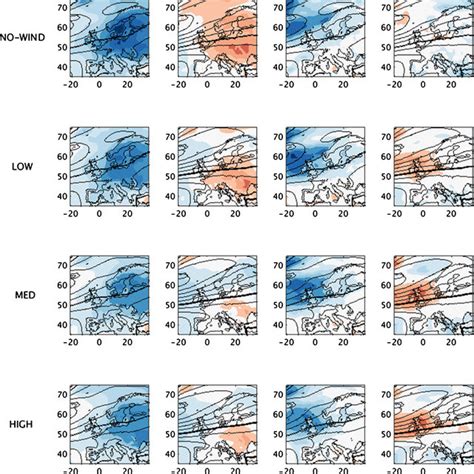 Winter Mean Anomaly Composites From The Mean Of The Six