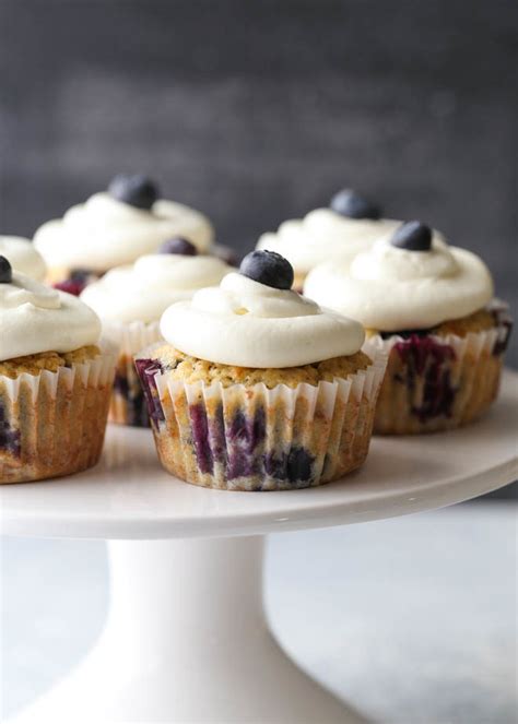 Blueberry Muffin Cupcakes With Lemon Cream Cheese Frosting Completely Delicious