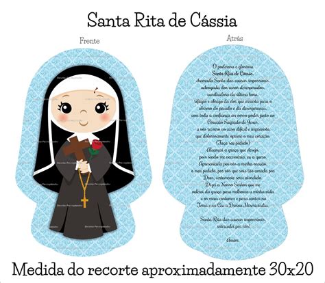 Recorte em tecido Naninha P Santa Rita de Cássia Elo7