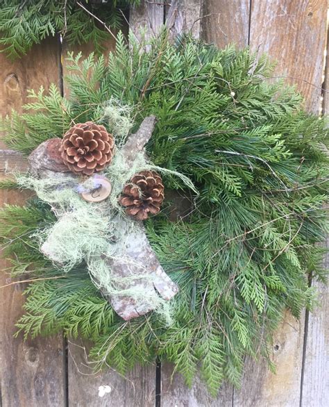 Fresh Evergreen Christmas Wreath Built With Cedar Hemlock White Fir