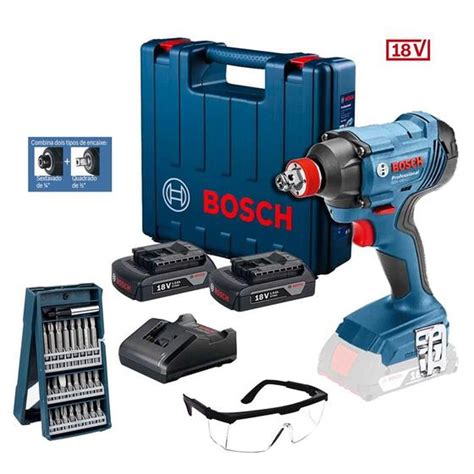 Chave De Impacto Bateria Gdx 180 Li 18v Enc 1 2 Bosch 2 Bat Chave De