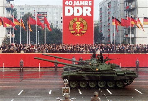 Eastern Bloc Militaries — East German T 72 Tanks On Parade