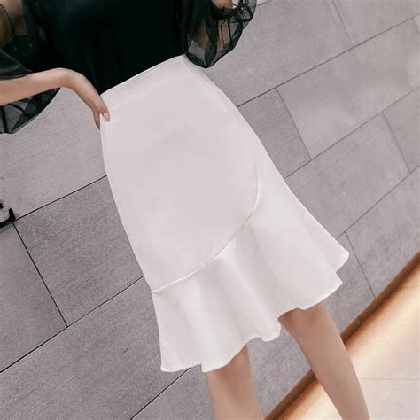 Fishtail Skirt Women S Spring And Summer New Style Ruffle Edge High