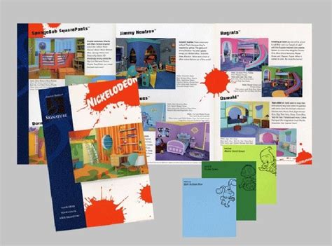 These Nickelodeon room brochures/samples you would find in the paint section at Lowe's (I think ...