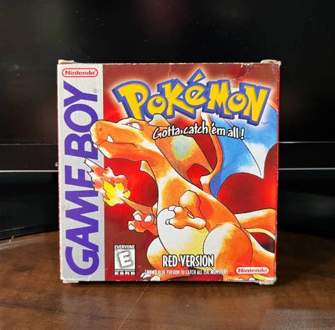 Pokemon Red Version Nintendo Gameboy Box Only Authentic Sandshrew St