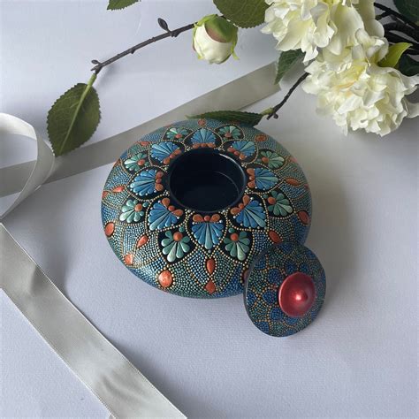 Mandala Tealight Candle Holder Round Candle Holder Mandala Light Candle