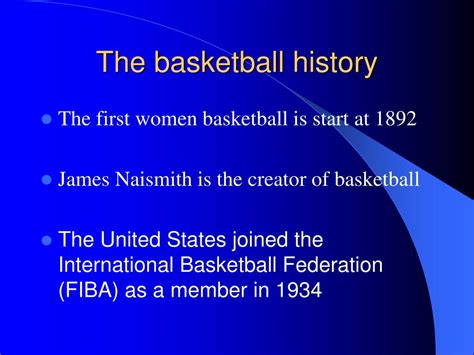 PPT - The history of basketball PowerPoint Presentation - ID:23883