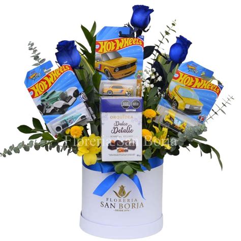 Box Rosas Azules Hot Wheels Rappi