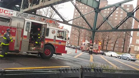 FDNY Engine 62 Ladder 32 Responds To A Car Fire At Webster Ave In