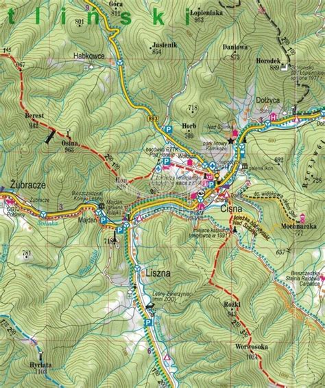 Bieszczady Mapa Sk Adana Turystyczna Expressmap