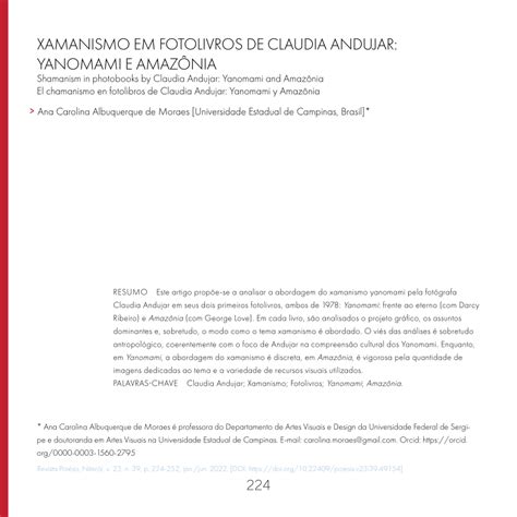 PDF Xamanismo em fotolivros de Claudia Andujar Yanomami e Amazônia