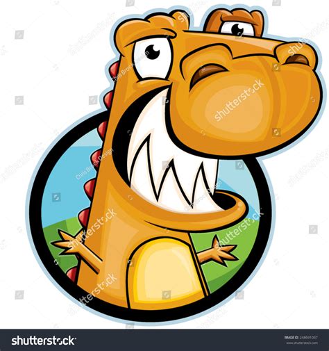 Happy T-Rex Dinosaur Ilustración vectorial en stock 248691037 ...