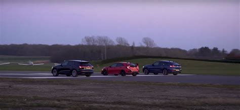 Honda Civic Type R Drag Races Bmw X4 M40d And Audi E Tron Petrol Is