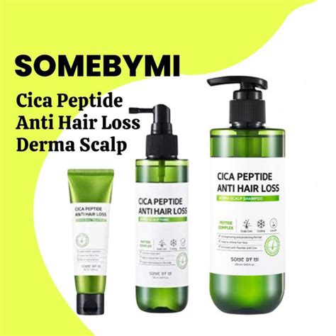 Korea [somebymi] Cica Peptide Anti Hair Loss Derma Scalp Shampoo Tonic Treatment Lazada