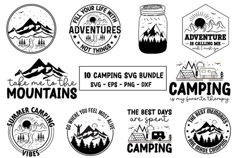 Camping Quotes Svg Bundle Graphic By Moslem Graphics · Creative Fabrica