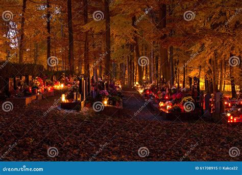 All souls day at cemetery stock image. Image of season - 61708915