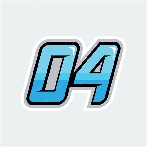 Premium Vector | 04 number racing design vector
