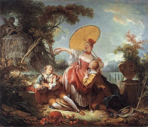 The Musical Contest Jean Honore Fragonard Classic Rococo Painting In