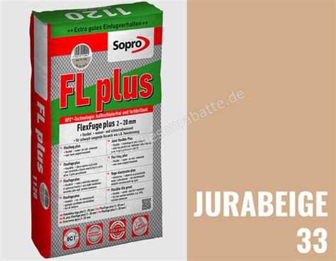 Sopro Bauchemie FL plus Fugenmörtel Jurabeige 33 6SF5603305 1130 05