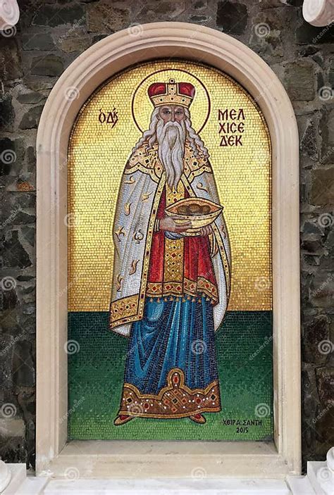 High Priest King Melchizedek Mosaic Icon Editorial Stock Image Image