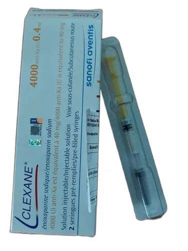 Pvc 40mg Clexane Pre Filled Syringe 10 Piece At Rs 1450piece In Navi