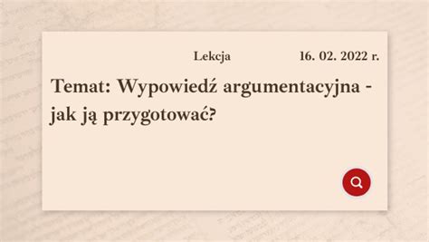 Wypowied Argumentacyjna