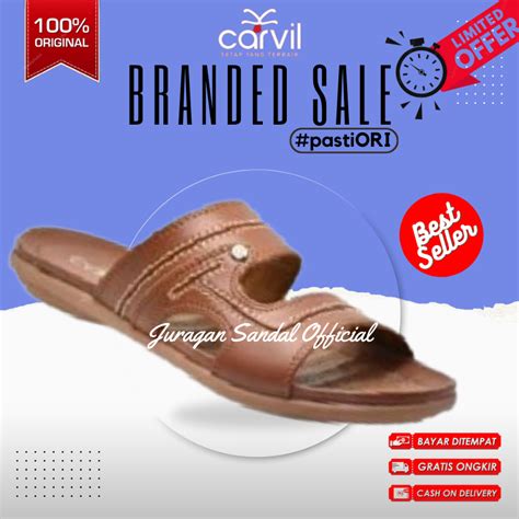 Jual Sandal Pria Carvil Kiano Sandal Selop Kasual Pria Original