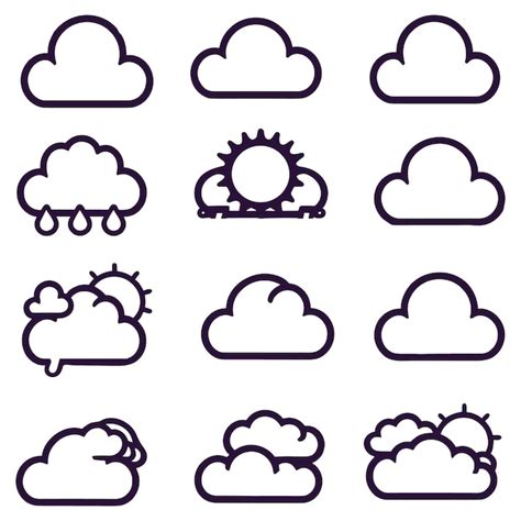 Premium Vector Clouds Set Vector Stock Collection