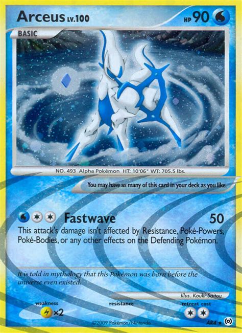 Arceus Holo carte Pokémon anglaise AR4 Platinum Arceus