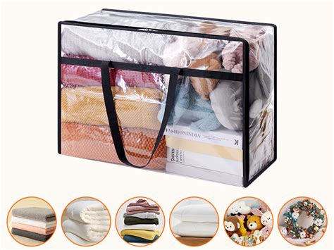 Amazon Lifewit Pack Clear Clothes Storage Bags L Plastic