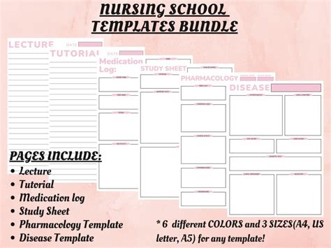 Printable Pharmacology Template Pharmacology Note Template