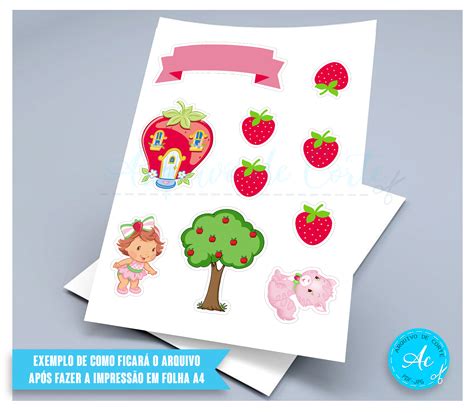 Topo de bolo Moranguinho Baby #1 - Arquivo de corte