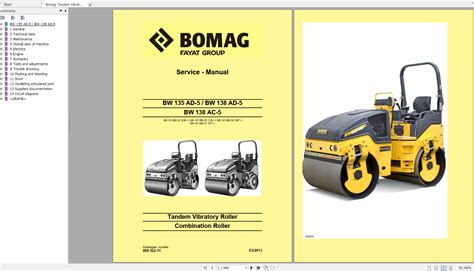 Bomag Tandem Vibratory Roller Bw Ad Ac Service Manual