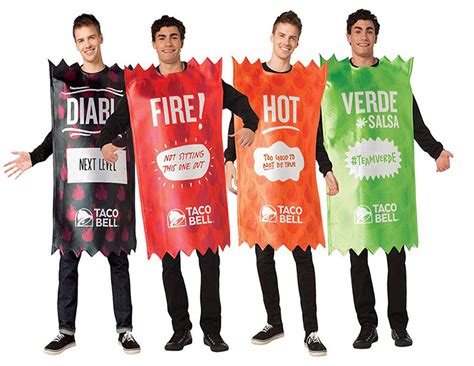 Taco Bell Adult Fire Taco Bell Sauce Packet Costume Ubicaciondepersonascdmxgobmx