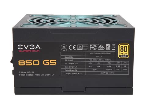 EVGA SuperNOVA 850 G5 850W Fully Modular Power Supply Newegg