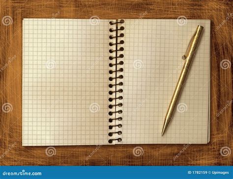 Blank Notebook Stock Image Image Of Golden School Lines 1782159