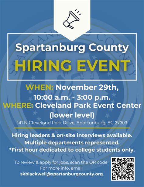 Spartanburg County hiring event November 29 | Spartanburg School District Three