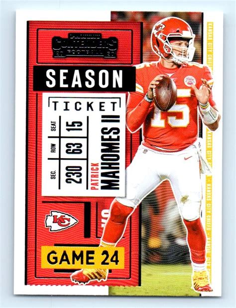 Panini Contenders Patrick Mahomes Ii Kansas City Chiefs Ebay