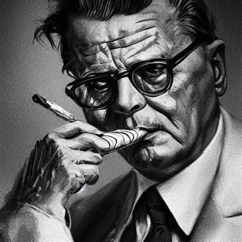 Portrait Of Josip Broz Tito Smoking A Cigar Deep Stable Diffusion