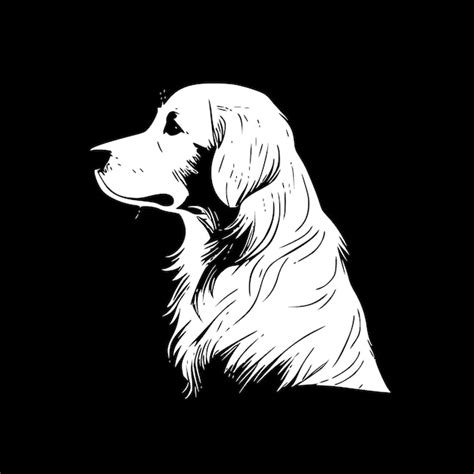 Premium Vector Golden Retriever Minimalist And Flat Logo Vector