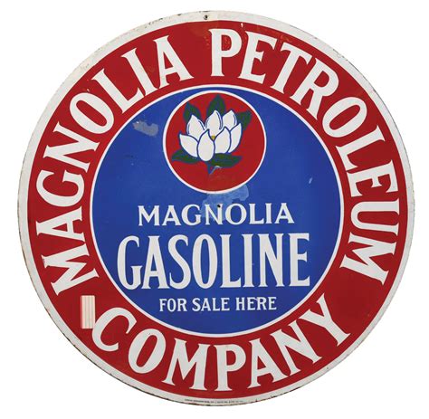 Lot Detail Double Sided Porcelain Magnolia Petroleum Company Sign