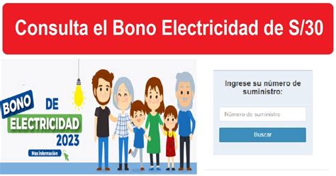 Bono Electricidad de S 30 Consulta aquí si accedes a este beneficio